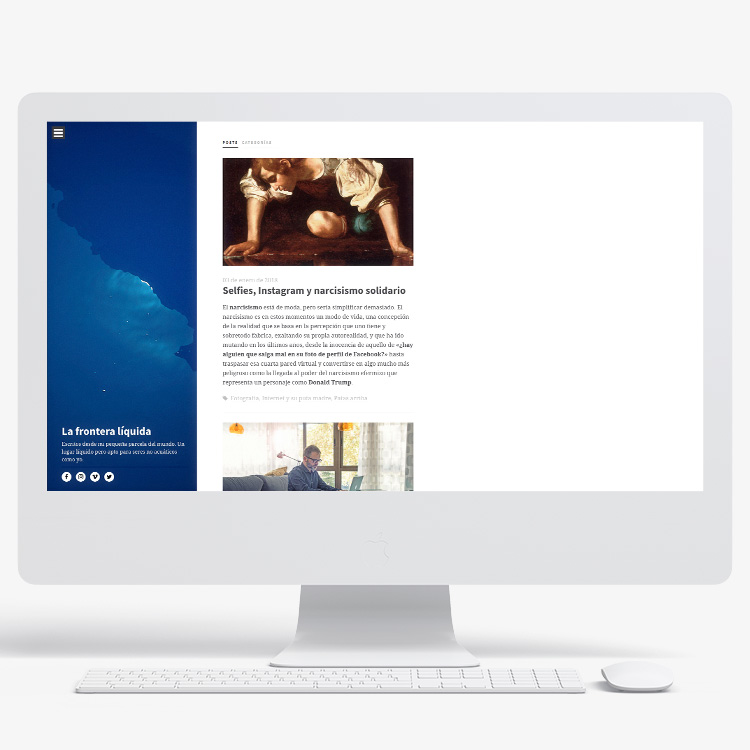 Proyecto web para el blog La Frontera Líquida.