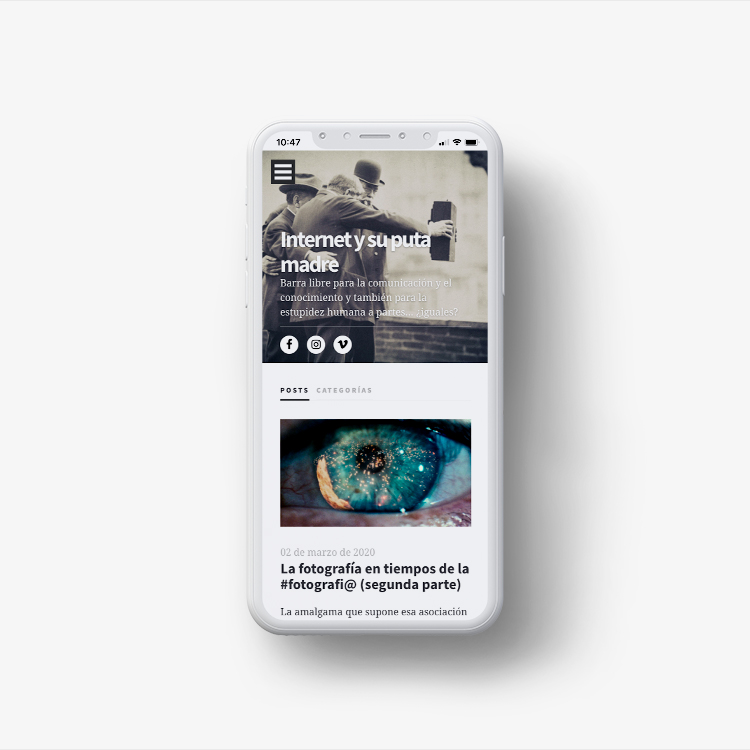 Proyecto web para el blog La Frontera Líquida.