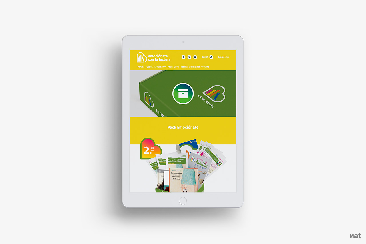 Proyecto de comunicación web desarrollado por Nat Estudi para el proyecto 'Emociónate' de Algar Editorial.