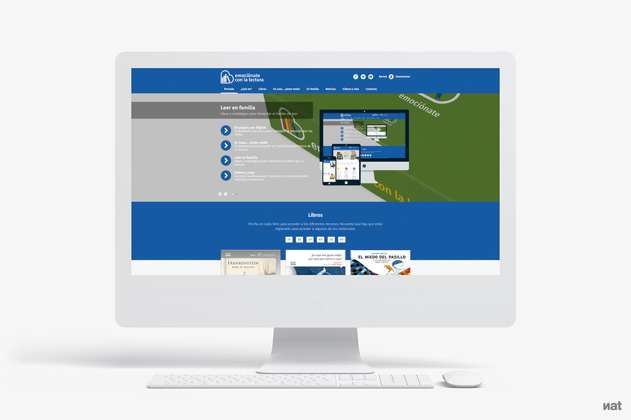 Proyecto de comunicación web desarrollado por Nat Estudi para el proyecto 'Emociónate' de Algar Editorial.