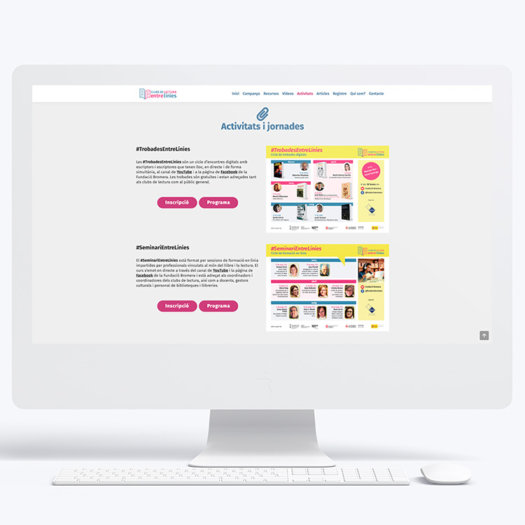 Proyecto de comunicación web para 'Clubs de Lectura en Valencià'.