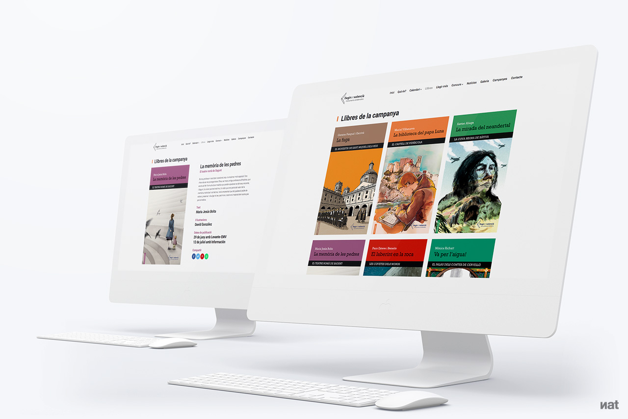 'Llegir en Valencià. Monuments Emblemàtics'. Proyecto de comunicación web desarrollado por Nat Estudi.