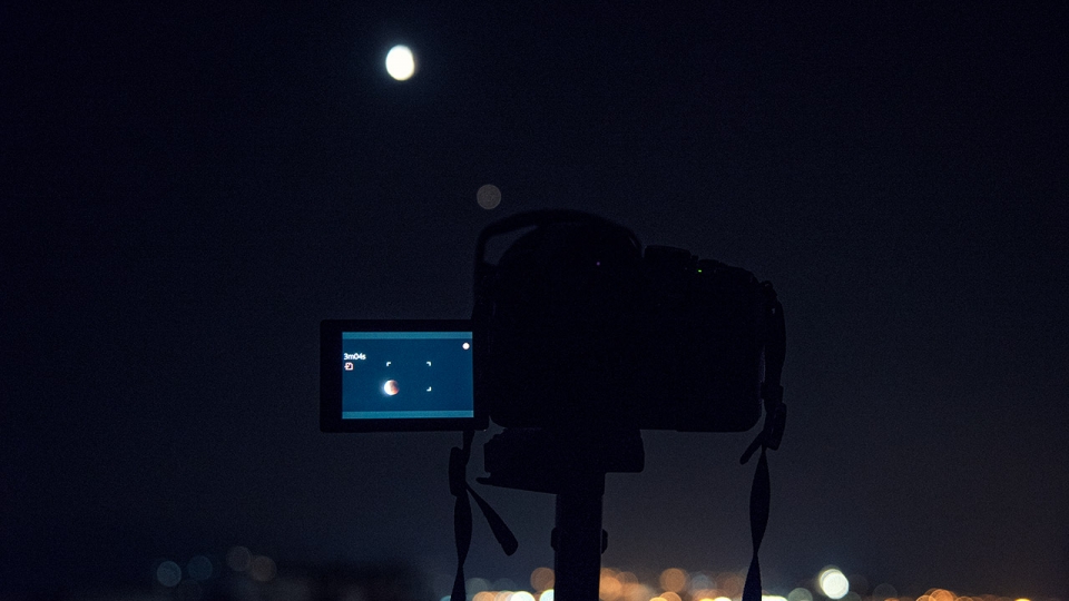 Seguiment i gravació de l'eclipsi de lluna 2018